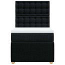 kontinentalseng med madras 100x200 cm stof sort