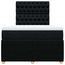 kontinentalseng med madras 120x190 cm stof sort