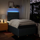 kontinentalseng med madras 120x190 cm stof blå