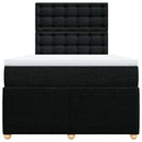 kontinentalseng med madras 120x200 cm stof sort
