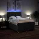 kontinentalseng med madras 140x190 cm stof sort
