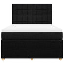 kontinentalseng med madras 140x190 cm stof sort
