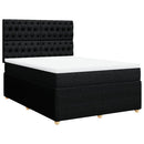 kontinentalseng med madras 140x190 cm stof sort