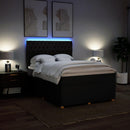 kontinentalseng med madras 140x190 cm stof sort