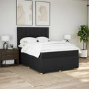 kontinentalseng med madras 140x200 cm stof sort