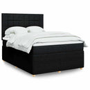 kontinentalseng med madras 140x200 cm stof sort
