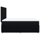 kontinentalseng med madras 160x200 cm stof sort