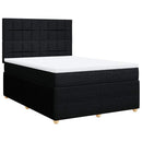 kontinentalseng med madras 160x200 cm stof sort