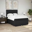 kontinentalseng med madras 160x200 cm stof sort