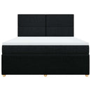 kontinentalseng med madras 180x200 cm stof sort