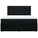 kontinentalseng med madras 180x200 cm stof sort