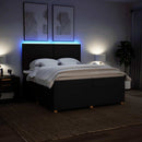 kontinentalseng med madras 200x200 cm stof sort