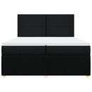 kontinentalseng med madras 200x200 cm stof sort