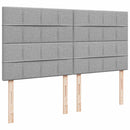 kontinentalseng med madras 200x200 cm stof lysegrå