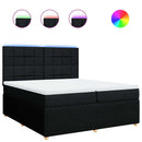 kontinentalseng med madras 200x200 cm stof sort