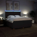 kontinentalseng med madras 200x200 cm stof sort
