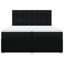 kontinentalseng med madras 200x200 cm stof sort