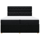 kontinentalseng med madras 200x200 cm stof sort