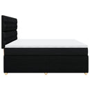 kontinentalseng med madras 200x200 cm stof sort
