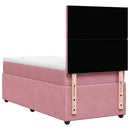 kontinentalseng med madras 90x190 cm fløjl pink