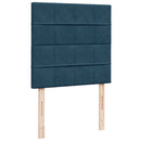 kontinentalseng med madras 90x190 cm fløjl blå