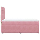 kontinentalseng med madras 90x190 cm fløjl pink