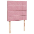 kontinentalseng med madras 90x190 cm fløjl pink