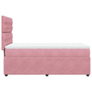 kontinentalseng med madras 90x190 cm fløjl pink