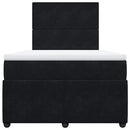 kontinentalseng med madras 120x190 cm velour sort