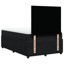 kontinentalseng med madras 120x190 cm velour sort
