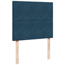 kontinentalseng med madras 120x190 cm velour blå
