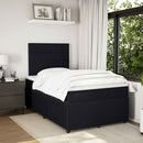 kontinentalseng med madras 120x190 cm velour sort