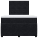 kontinentalseng med madras 120x190 cm velour sort