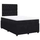 kontinentalseng med madras 120x190 cm velour sort