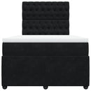 kontinentalseng med madras 120x190 cm velour sort