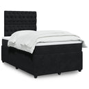 kontinentalseng med madras 120x190 cm velour sort