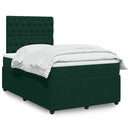 kontinentalseng med madras 120x190 cm velour mørkegrøn