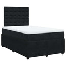 kontinentalseng med madras 120x190 cm velour sort