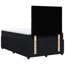 kontinentalseng med madras 120x190 cm velour sort