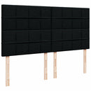 kontinentalseng med madras 200x200 cm fløjl sort
