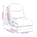 futon med madras 60x206x11 cm massivt fyrretræ