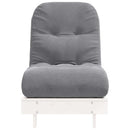futon med madras 60x206x11 cm massivt fyrretræ hvid