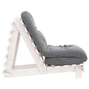 futon med madras 60x206x11 cm massivt fyrretræ hvid