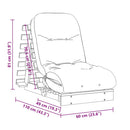 futon med madras 60x206x11 cm massivt fyrretræ hvid