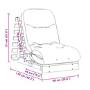 futon med madras 60x206x11 cm massivt douglasgran