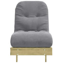 futon med madras 60x206x11 cm massivt fyrretræ