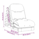 futon med madras 60x206x11 cm massivt fyrretræ
