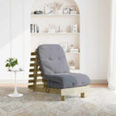 futon med madras 60x206x11 cm massivt fyrretræ