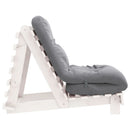 futon med madras 70x206x11 cm massivt fyrretræ hvid