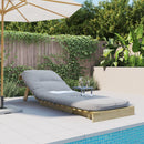 futon med madras 70x206x11 cm imprægneret fyrretræ